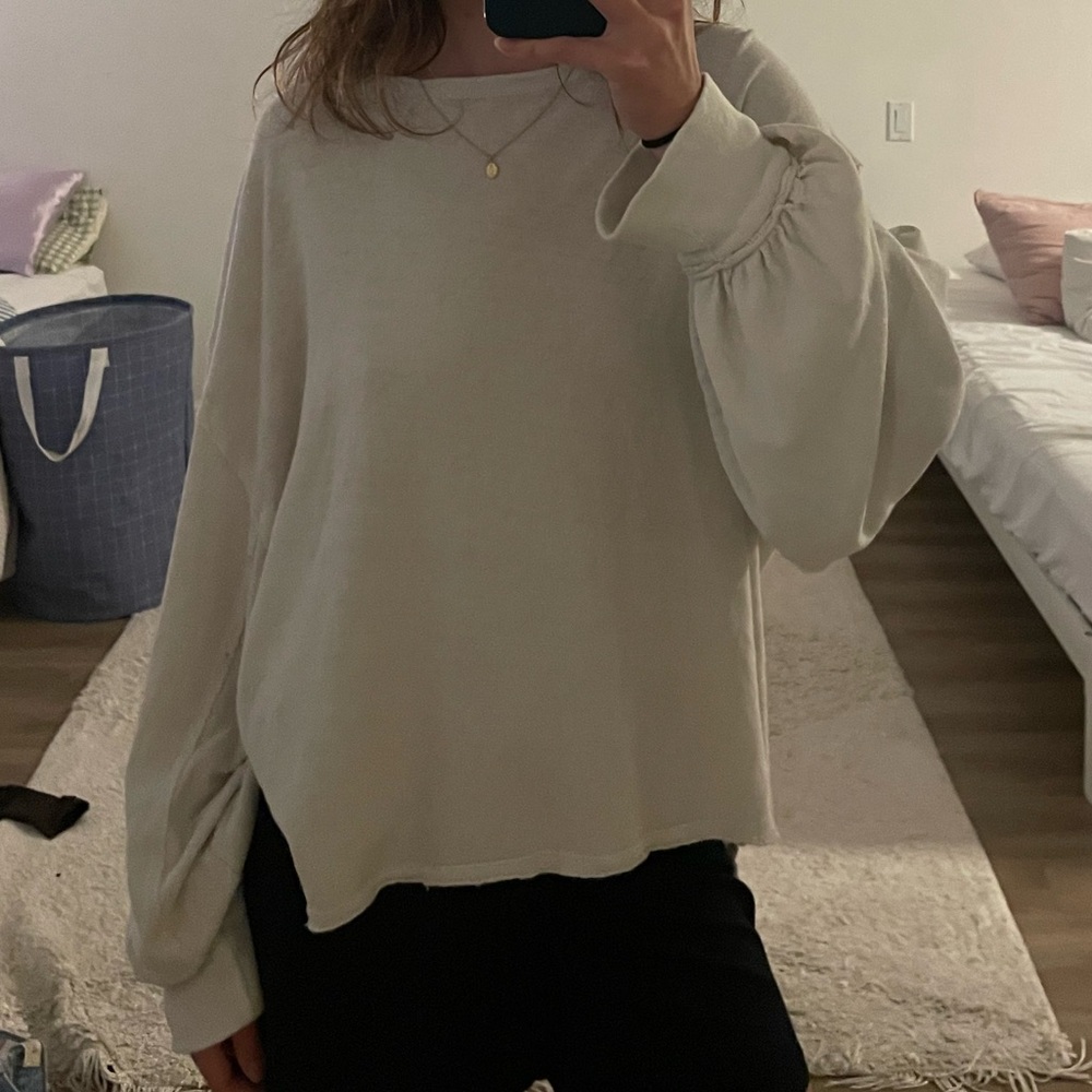 free people cream long sleeve